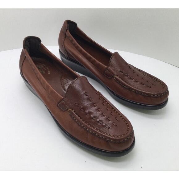 SAS Weave Loafer Chestnut Brown Womens 7.5 Comfort Shoe New - Picture 5 of 11